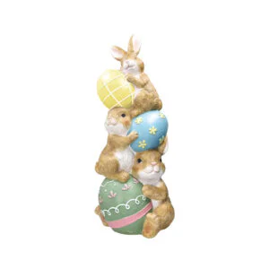 CONIGLIETTI GIOIOSI RESINA 30,5x25x71,5H PASQUA