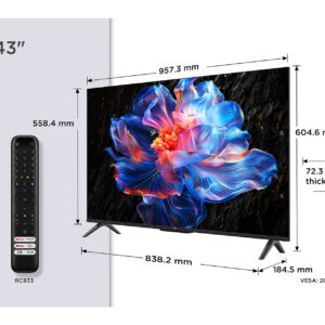 TCL 43P6K Smart TV 4K Ultra HD 43" Dolby Audio HDR10+ Google TV
