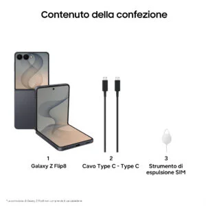 Samsung Galaxy Z Flip8 Smartphone 256GB Grafite 6.9" 12GB RAM Fotocamera 50MP 5G 7 fa23b555 88fd 4dfa b39a abffb0d51929