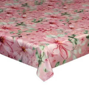 TOVAGLIA CM150X300 ANTIMAC. PINK FLOWER
