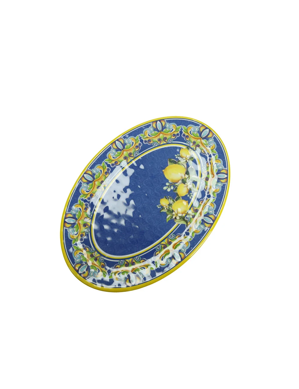vassoio ovale citrus blu melamina