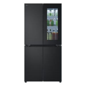 LG GMV860EPDE Frigorifero Slim Multidoor InstaView, Classe E, 530L, Wi-Fi, Linear Cooling, Total No Frost, Controllo da Remoto, Smart Diagnosis, Larghezza 835mm, Nero Opaco