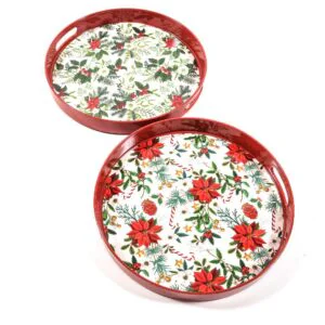 VASSOIO PLASTICA D.33XH4CM NATALE ASSORTITO