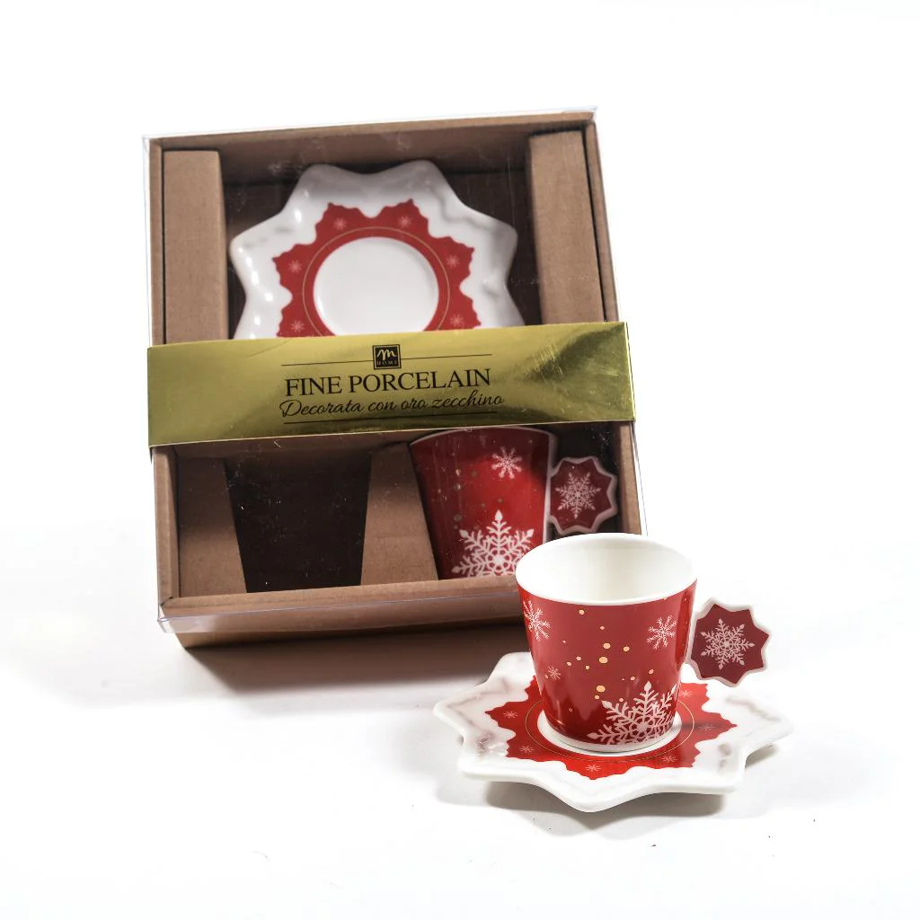 tazzine,piattino,albero,oro zecchino,set 2,Natale