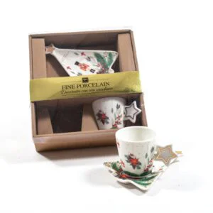 SET 2 TAZZINE PIATTINO FIOCCO ORO ZECCHINO CONF.