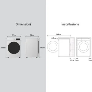 LG RH18U8AVCW Asciugatrice 18kg Pompa di calore DUAL Inverter Classe D, Motore Direct Drive, AI Dry, Wi-Fi, Bianca 10 9d07ee20 6ef4 4c19 aea5 cbca263ce671