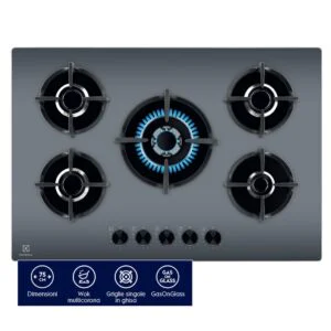 Electrolux EGG75372M Piano Cottura a Gas 75 cm 5 Fuochi