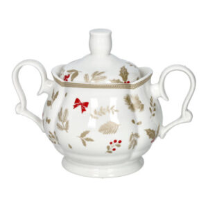 Zuccheriera Natalizia Treschic BRANDANI in Porcellana New Bone China 14cm