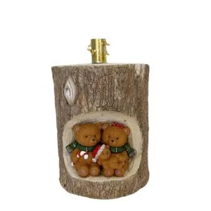 BASE ALBERO TRONCO FAMILY ORSO CON LUCI LED POLIRE