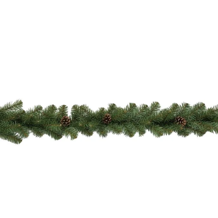 ghirlanda Natale,ghirlanda verde,pigne,PE,PVC,385 rami,decorazione porta,addobbo natalizio,decorazione camino