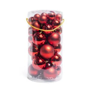 SET PALLE 50PZ MISURE MISTE ROSSE IN PLASTICA