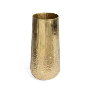 VASO ALLUMINIO MARTELLATO ORO DIAM.18XH.18CM