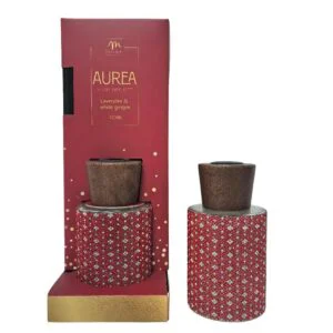 DIFFUSORE AUREA STRASS ROSSO LAVANDA BIANCA 120ML