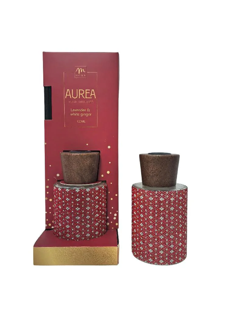 diffusore Aurea,strass rosso,120 ml,lavanda bianca,profumatore ambiente,profumo casa,decorazione,idea regalo