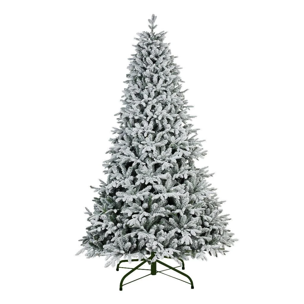 albero Natale,Queenstown,albero innevato,210 cm,abete artificiale,effetto neve,decorazione natalizia,albero verde,addobbi Natale