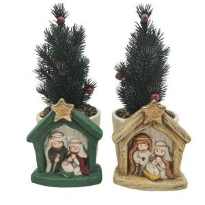 Natività,presepe,piantina decorativa,vaso ceramica,decorazione Natale,ceramica,soprammobile,presepe Natale