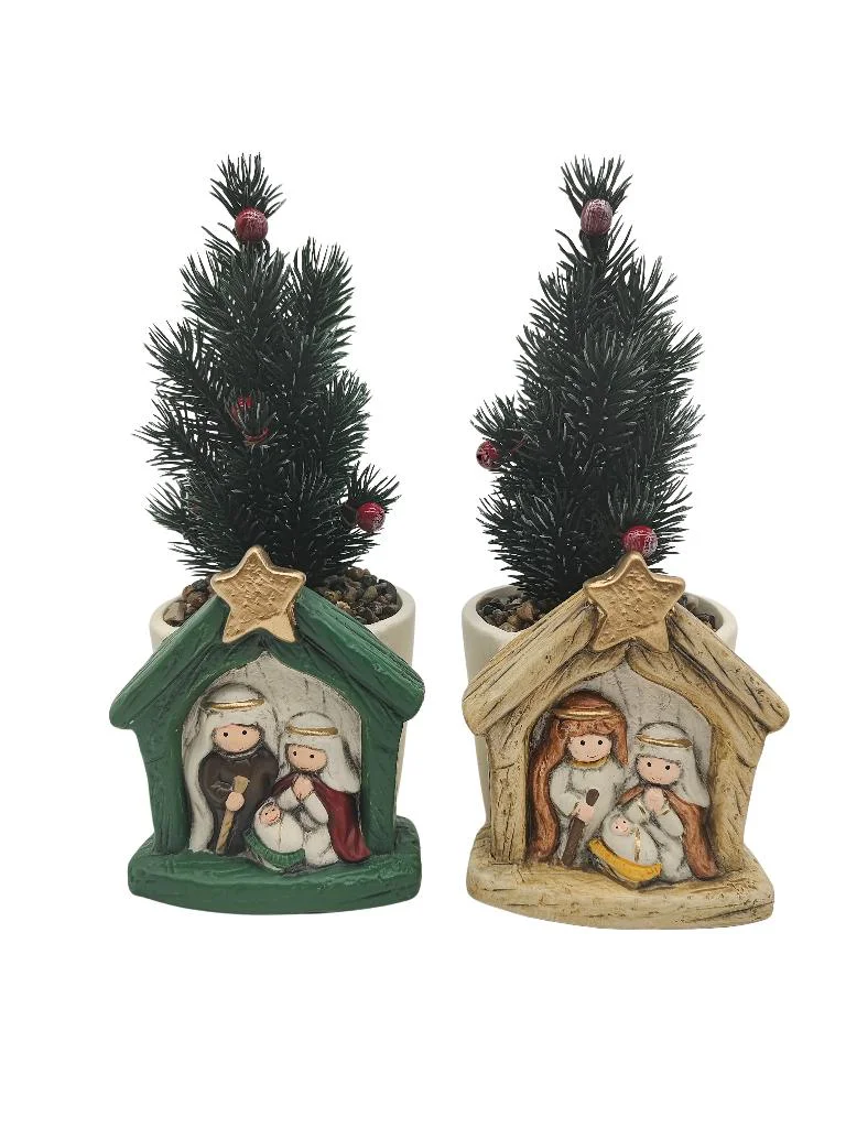 Natività,presepe,piantina decorativa,vaso ceramica,decorazione Natale,ceramica,soprammobile,presepe Natale
