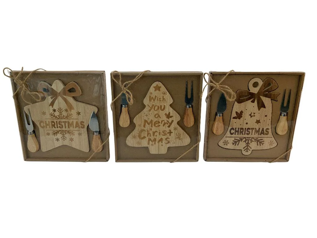 tagliere Natale,bambù,2 utensili,tagliere cucina,25x23 cm,accessori cucina,idea regalo,tavola Natale