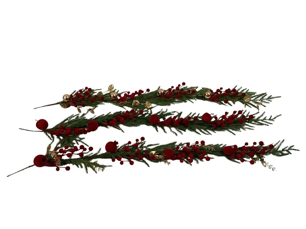 ghirlanda Natale,ghirlanda verde,bacche rosse,melograno,decorazione porta,addobbo natalizio,decorazione tavolo,Natale