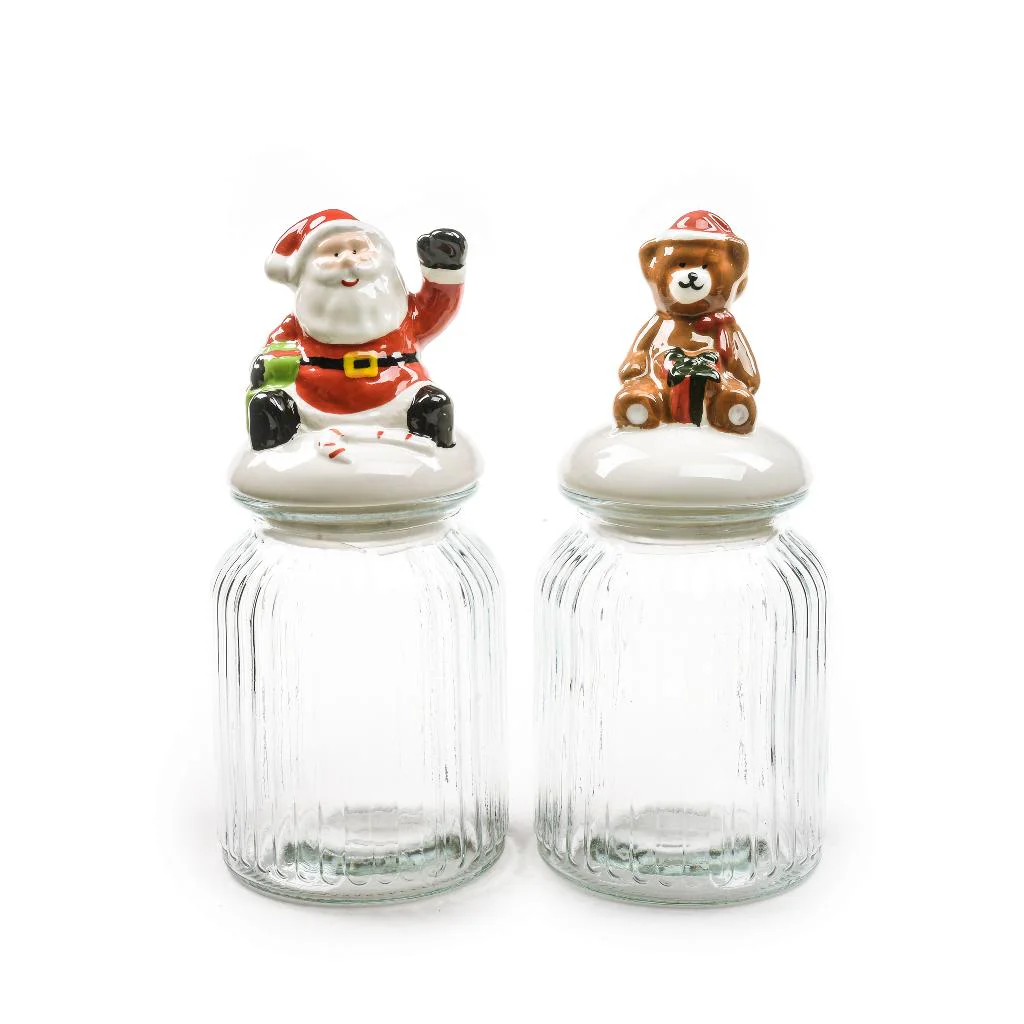 barattolo Natale,barattolo ermetico,tappo ceramica,950 ml,contenitore cucina,decorazione Natale,accessori cucina,idea regalo