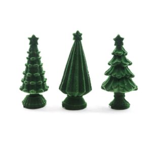 ALBERO NATALE VERDONE FLOCCATO IN RESINA 4X4X10CM