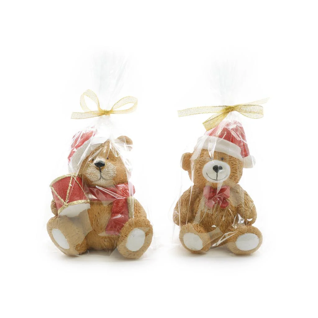 candela orsetto,candela Natale,orsacchiotto,decorazione natalizia,candela decorativa,idea regalo,addobbo tavola