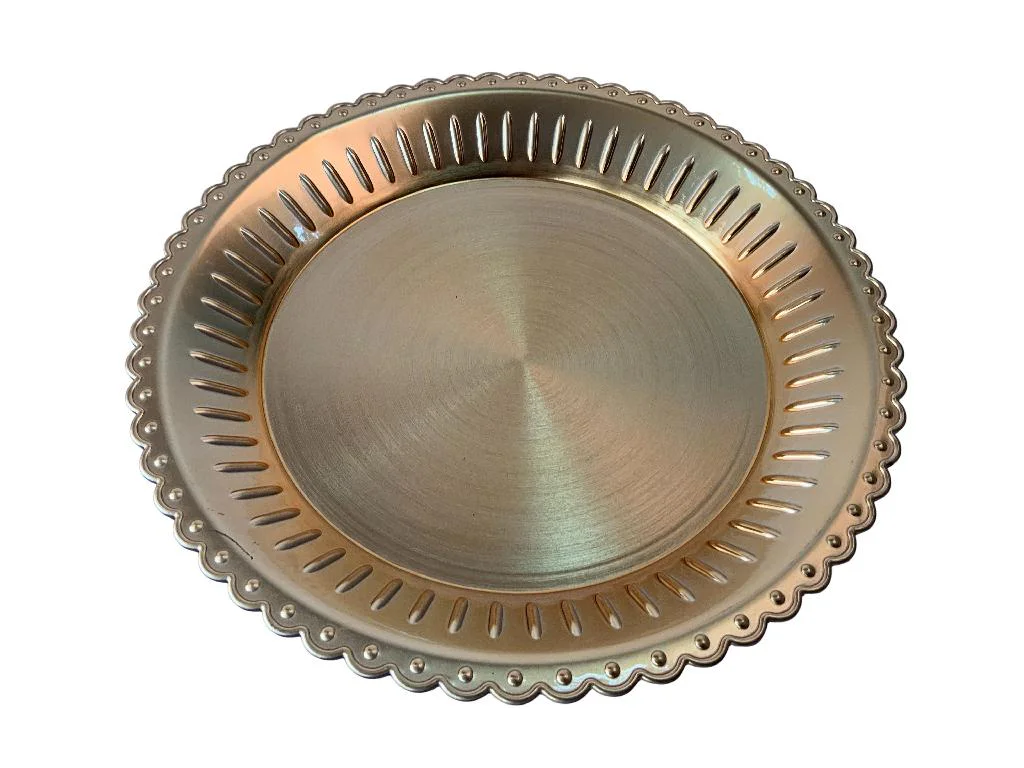 assoio tondo,oro,plastica,lucido,vassoio Natale,decorazione tavola,servizio Natale,accessori cucina