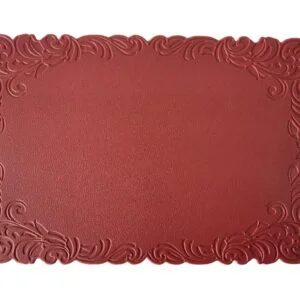 TOVAGLIETTA BORDO DECORATO PVC ROSSO 30X45CM