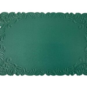 TOVAGLIETTA BORDO DECORATO PVC VERDE 30X45CM