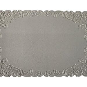 TOVAGLIETTA BORDO DECORATO PVC BEIGE 30X45CM