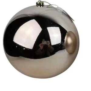 PALLA DIAM.15CM CHAMPAGNE LUCIDA IN PLASTICA