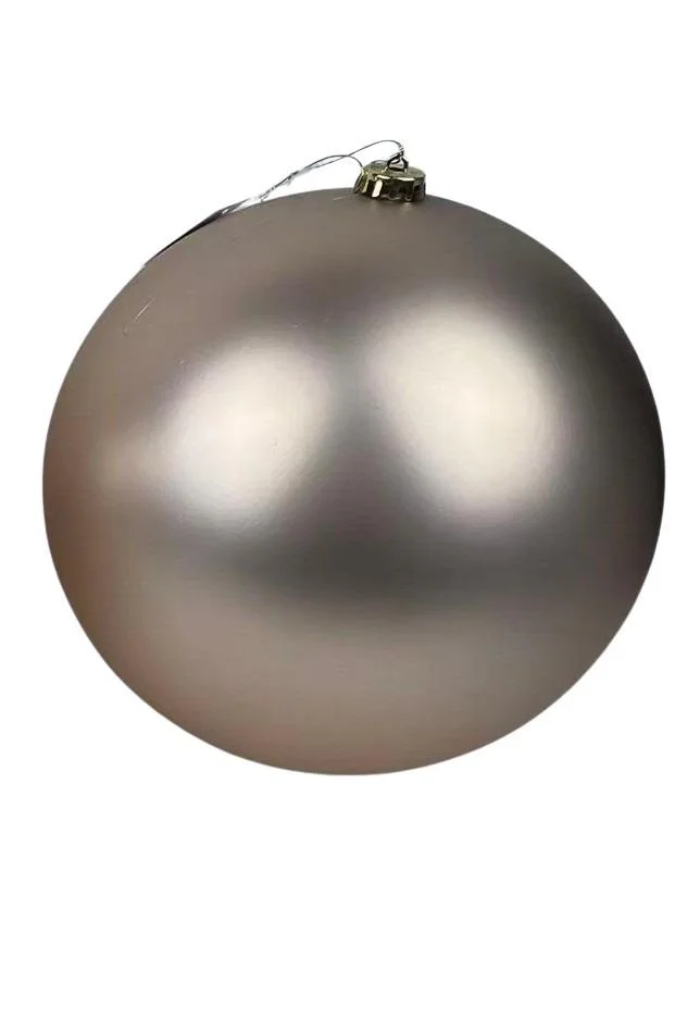 pallina Natale,champagne,15 cm,satinata,plastica,decorazione albero,addobbo natalizio,pallina grande