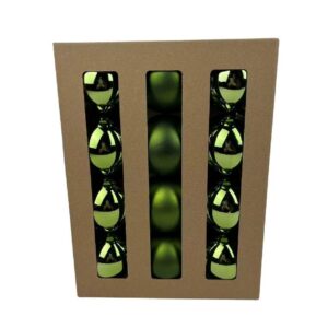 palline Natale,set 12 pezzi,verde rosmarino,8 cm,plastica,palline assortite,decorazione albero,addobbi Natale