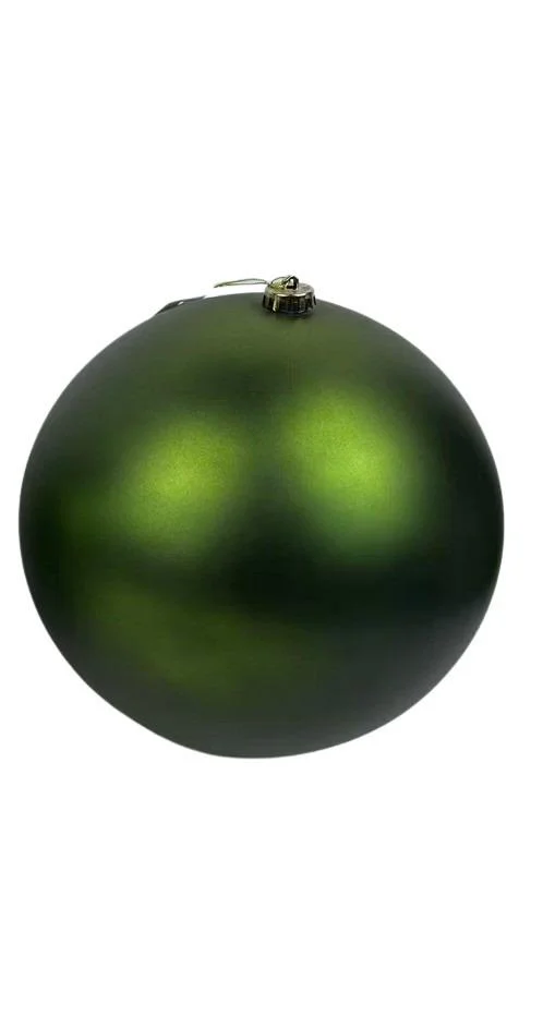pallina Natale,verde rosmarino,15 cm,satinata,plastica,decorazione albero,addobbo natalizio