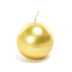CANDELA SFERA ORO IN CERA GR.430 D.10CM