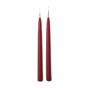 COPPIA CANDELE A STELO BORDEAUX LUCIDE H25CM