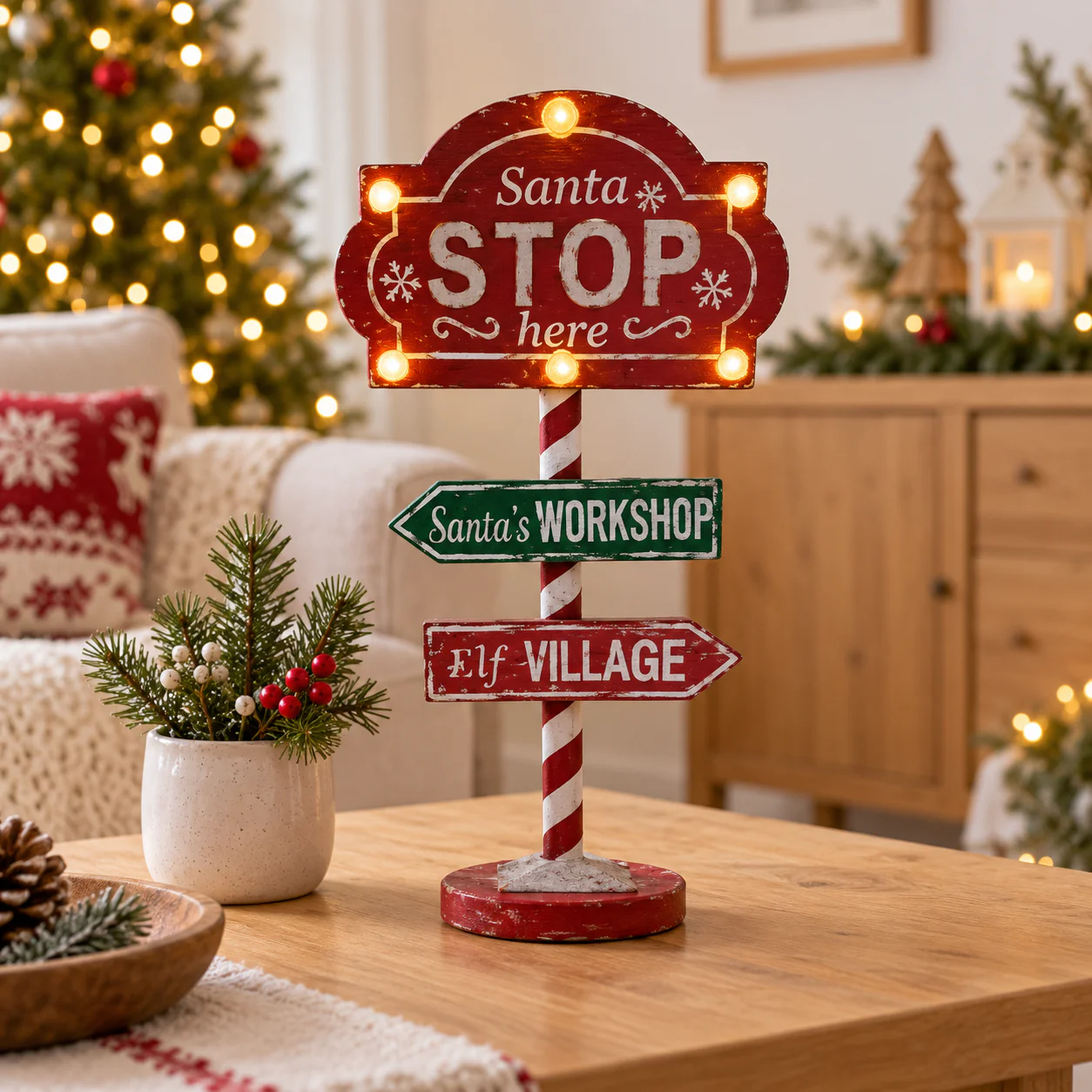 segnale Natale,legno,luci,decorazione luminosa,cartello natalizio,addobbo casa,decorazione ingresso