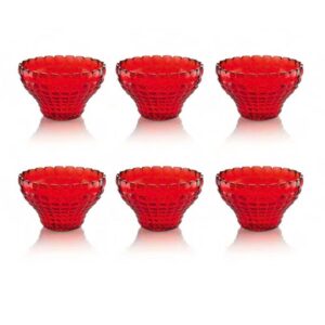 SET 6 CONTENITORI CM.12 DIVA ROSSO CLEAR