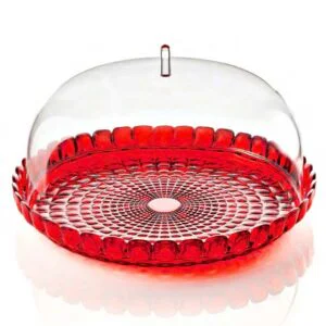 SET TORTIERA GRANDE DIVA ROSSO CLEAR