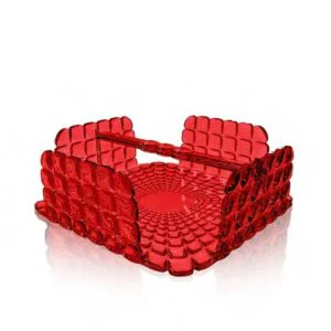 PORTATOVAGLIOLI ORIZZONTALE DIVA ROSSO CLEAR