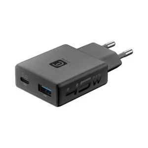 Cellularline CHARGER POWER LITE 45W SLIM DUAL A+C Caricabatterie da Rete