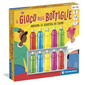 Il Gioco delle Bottiglie Clementoni 81642 Party Game con 20 Bottiglie per Bambini 8+ Anni e Adulti, 2 Giocatori, Made in Italy
