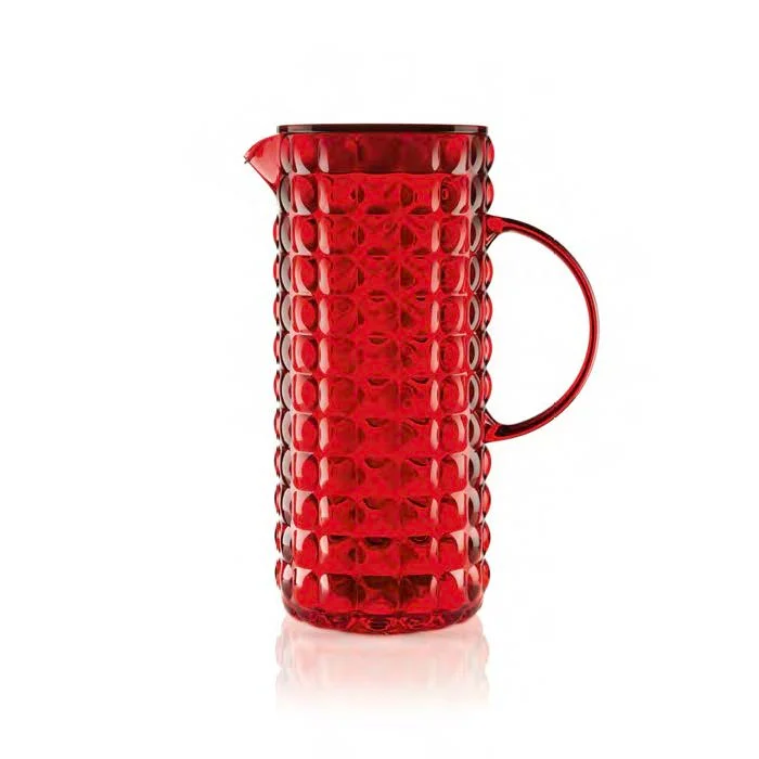 caraffa,diva,rosso clear,bevande,servizio tavola,design moderno