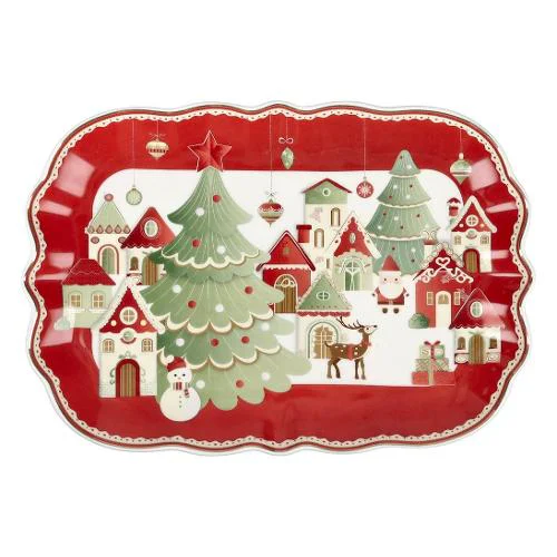 vassoio porcellana,natale,biscotti,decorazioni