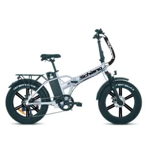 fat bike pieghevole 20" silver 250w con batteria li ion f.lli schiano srl