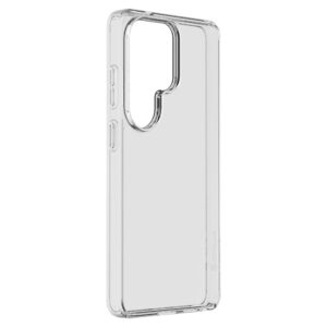 cellularline clear protect custodia per galaxy s26 ultra in doppio materiale anti shock con bordo rialzato, trasparente, certificata military test, antibatterica