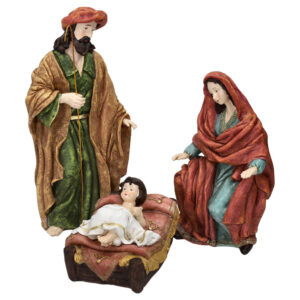 NATIVITA' SET 3PZ RESINA 49X16,55X37,5CM