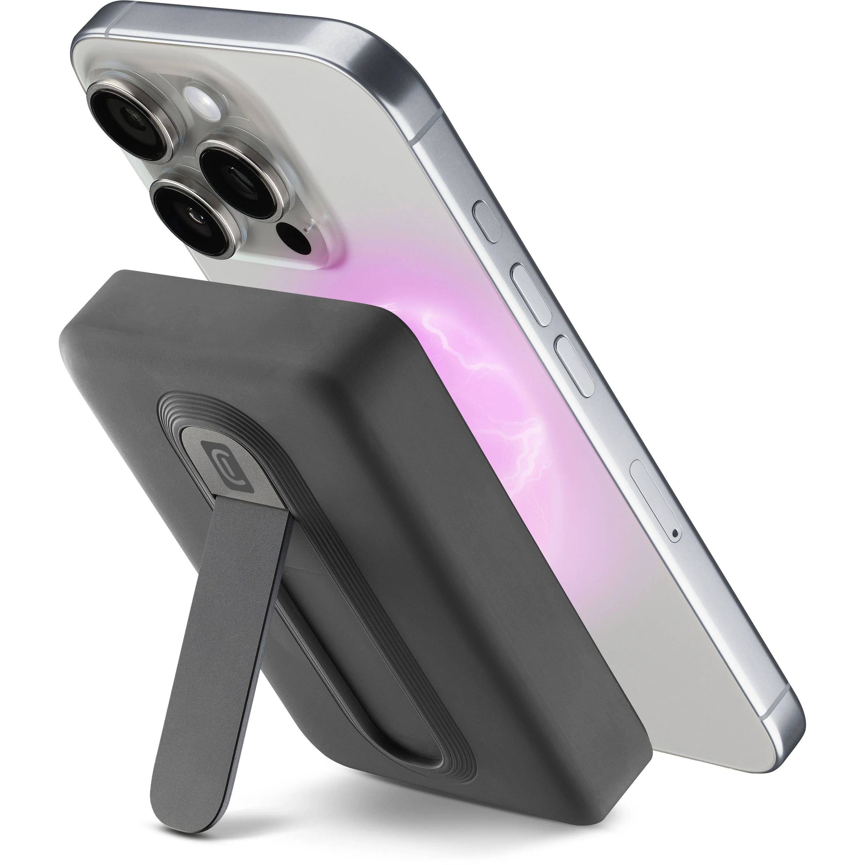 cellularline power bank 10.000 mah qi2 15w con stand integrato e usb c 20w – soft touch, mag stand nero cellularline power bank 10.000 mah qi2 15w con stand integrato e usb c 20w – soft touch, mag stand nero