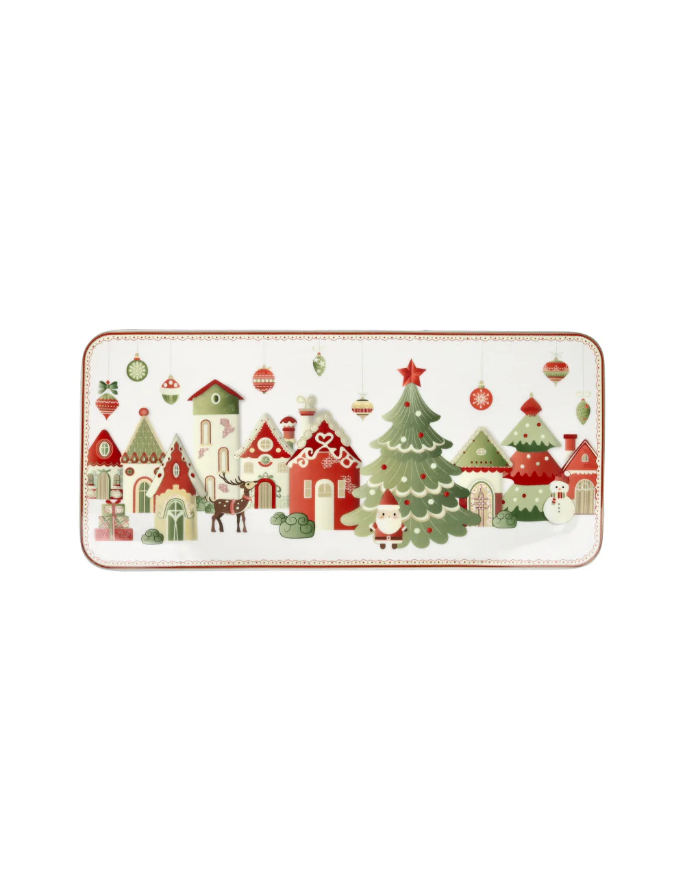 vassoio natalizio,bone china,decorazioni festa,dolci