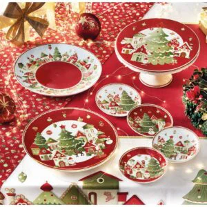 alzata dolci,porcellana,natale,dessert